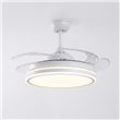 Ventilador de Techo Retráctil PHP XH258 de 42" Blanco con 6 Velocidades y Aspas Invisibles